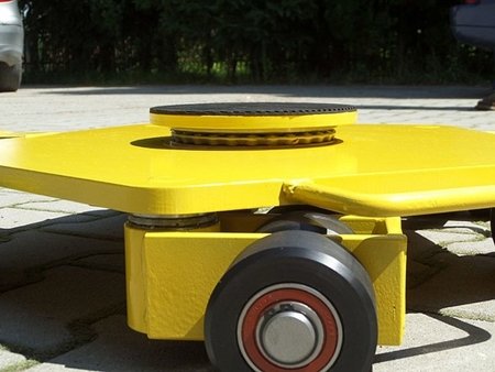 Wózek rotacyjny z płytą obrotową, rolki: 3x nylon (nośność: 2 T) 12258868